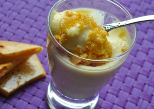 creme brulee and honeycomb