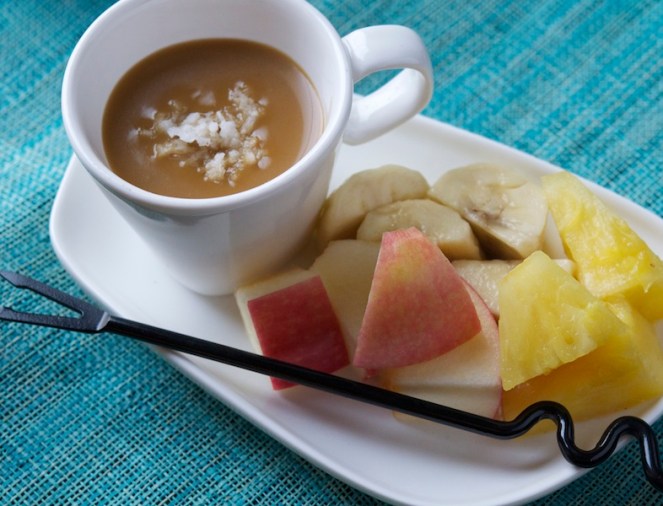 Date and Coconut Sauce with Mixed Fruit