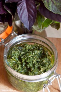 Basil Pesto in a Jar