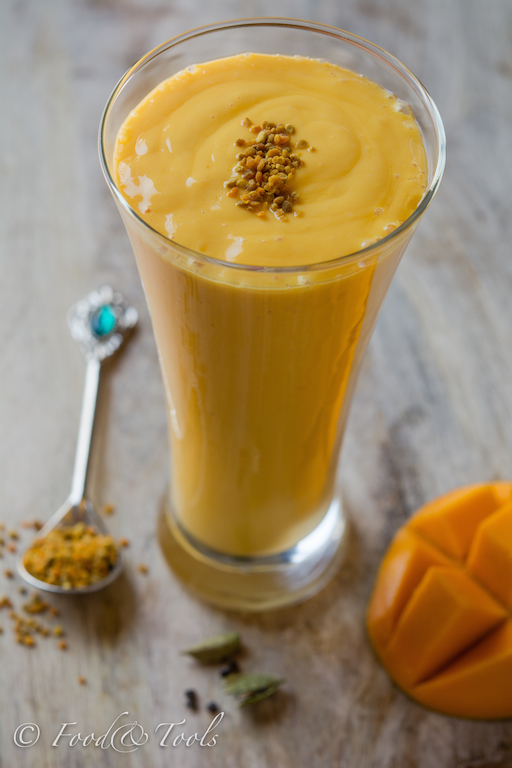 Mango Lassi with Bee Pollen |Healthy Summer Coolers