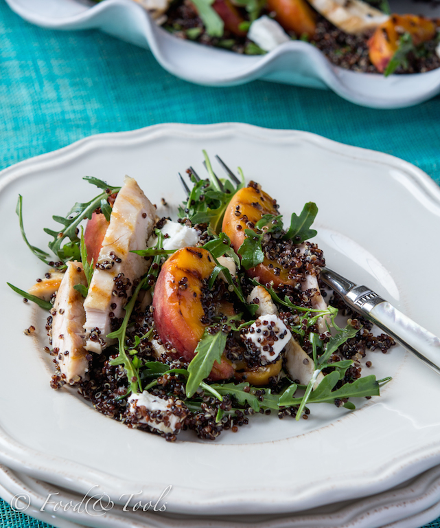 Black Quiona Salad with Grilled Peaches and Chicken-7093-2