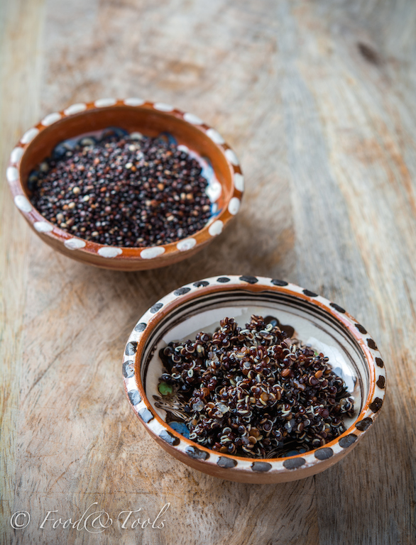 Black Quiona Salad with Grilled Peaches and  Chicken-7145