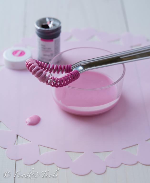 Coil Whisk and pink icing