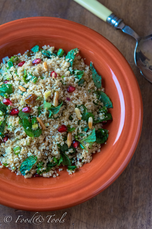 Couscous with Fresh Mint Leaves and Pomegranate-5251