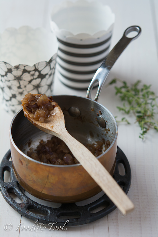 Caramelized Onions, Thyme and Muffin Cases
