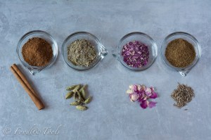 Cinnamon, Cardamon, Rose Petals, Cumin_Persian Spice Mix
