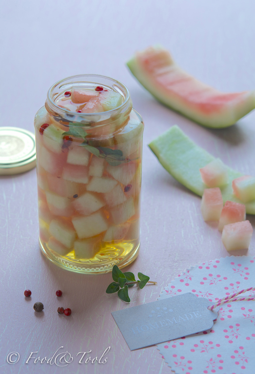 Pickled Watermelon Rind:Homemade